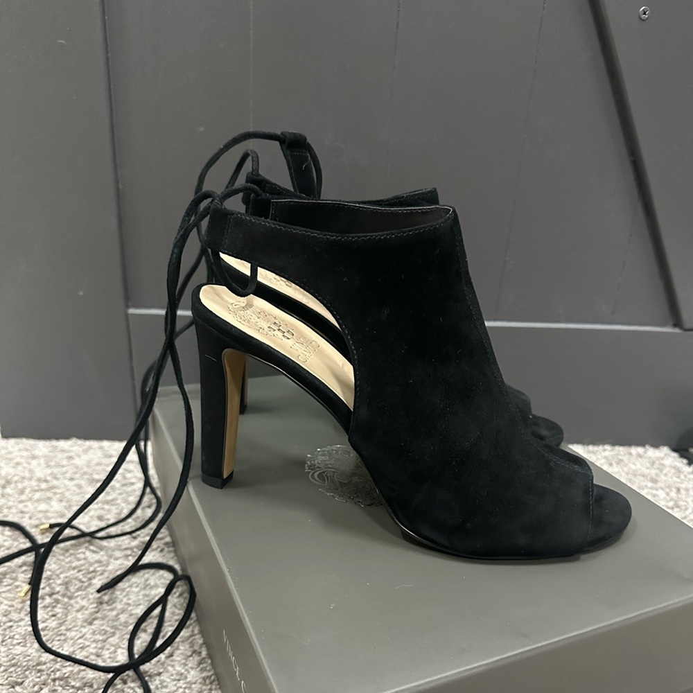 Vince Camuto Black Suede High Heels size 9